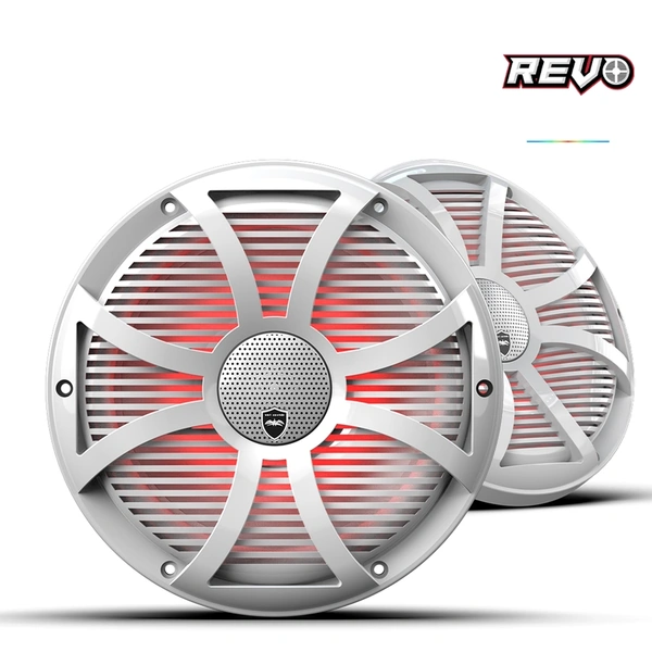 Wet Sounds REVO CX-10 SW-W S2 | REVO Series 10-inch High-Output Component Style Coaxial Speakers w/ SW-White RGB Grilles