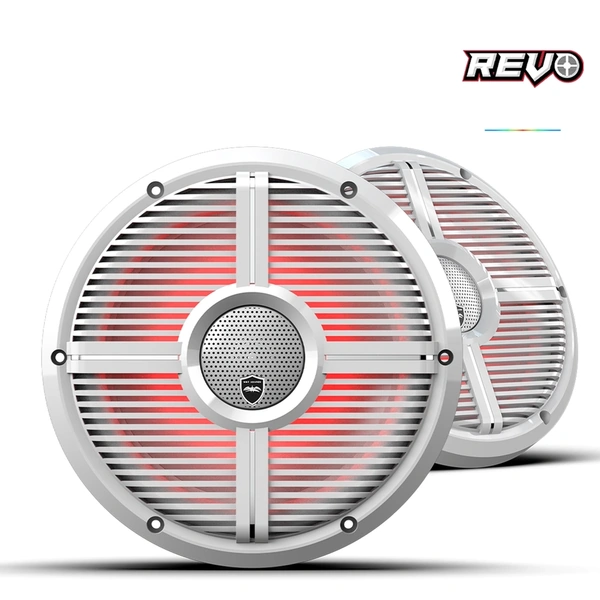 Wet Sounds REVO CX-10 XW-W S2 | REVO Series 10-inch High-Output Component Style Coaxial Speakers w/ XW-White RGB Grilles