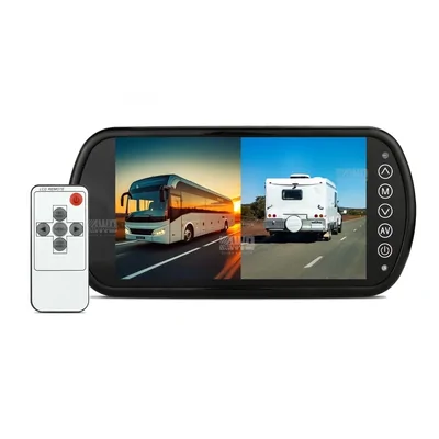 DNA Audio RVM72 7-Inch AHD 2 Channel Rear View TFT-LCD Monitor (Mirror-Style Design)