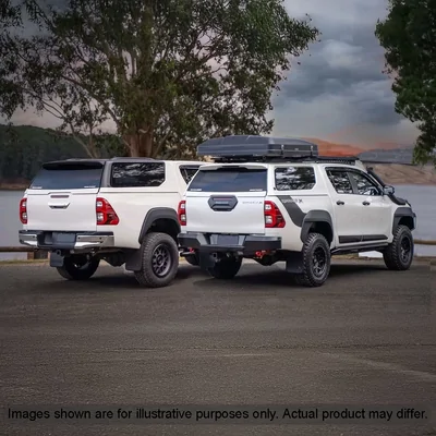 Maxliner Toyota Hilux 2015-2025 Venture Canopy - Gen 1 Two Tone Black Accent Glacier White