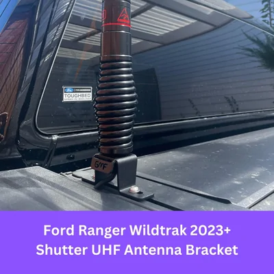 GMF4x4 SB-038 (038-SB) Ford Wildtrak 2023+ Shutter Aerial UHF Antenna Bracket Stainless Colour