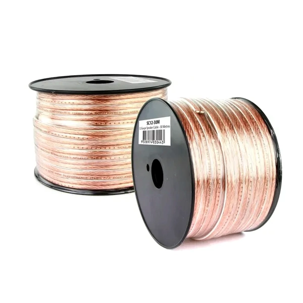 DNA Audio SC12-30M 12 Gauge Clear Speaker Cable - 30 metres