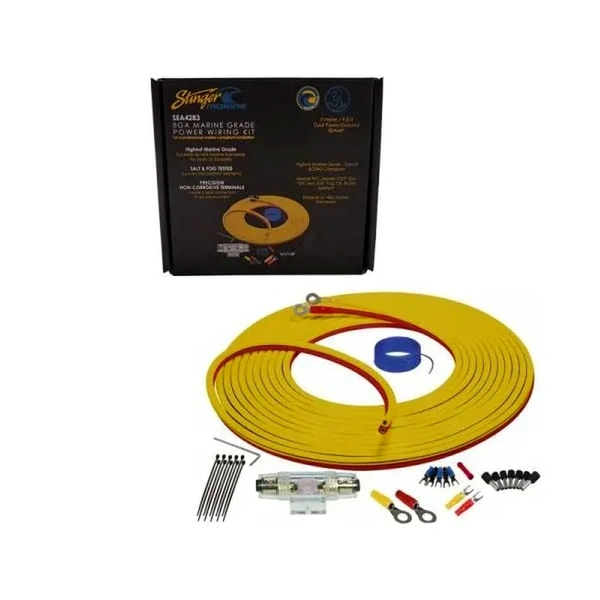 Stinger SEA4283 Marine 8GA Power Wire Kit 3m