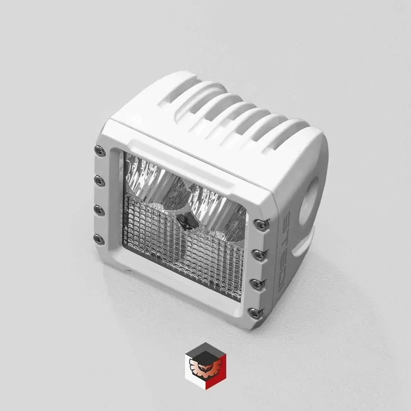 STEDI C4 LED Cube Light Red/White Dual Lens Marine White ST-07-CFC-304
