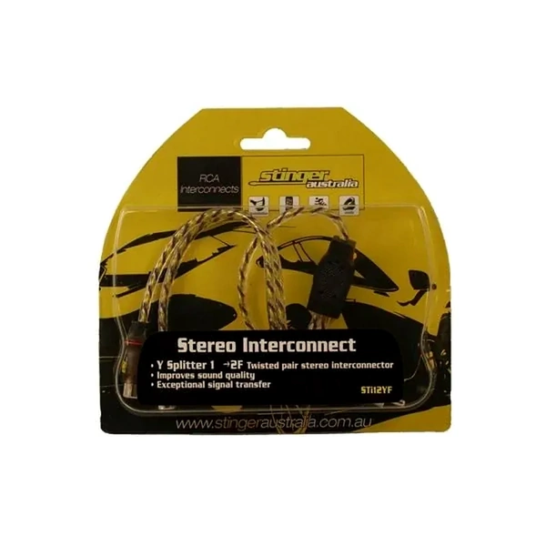 Stinger STI12YF Y Splitter 1 x Male 2 x Female RCA