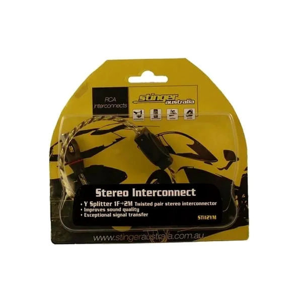 Stinger STI12YM Y Splitter 1 x Female 2 x Male RCA