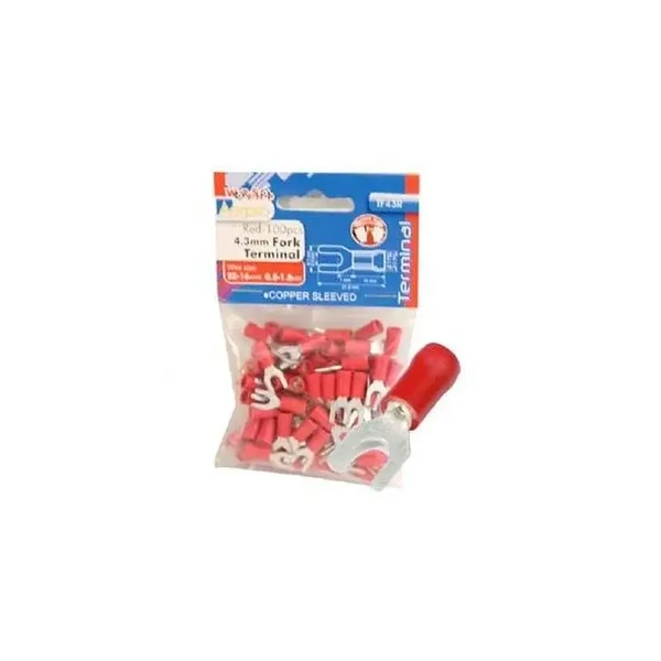 Aerpro TF43R Terminal Connecters Fork Red 4.3mm