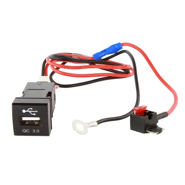 DNA Audio TOYUSB04 Factory Fit Qualcomm USB 3.0 Fast Charging Socket To Suit Small Square Switch Sockets In Toyota Vehicles - 60cm