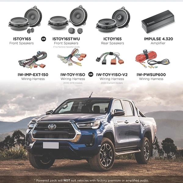 Focal Amplifier & Speakers Power Pack Fits Toyota Hilux 6.0 Pack