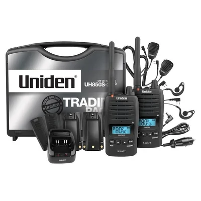 Uniden UH850S-2TP 5 Watt UHF Waterproof Rugged CB Handheld