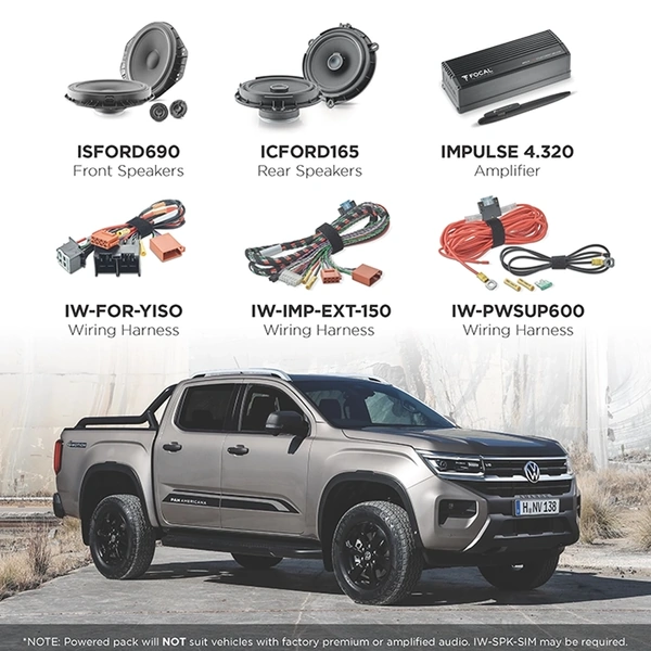 Focal Amplifier & Speakers Power Pack Fits Volkswagen Amarok