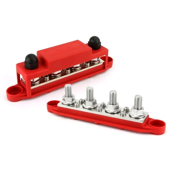 DNA Audio WBB406R Bus Bar 4x M10 Studs + 6x M6 Screw - Red