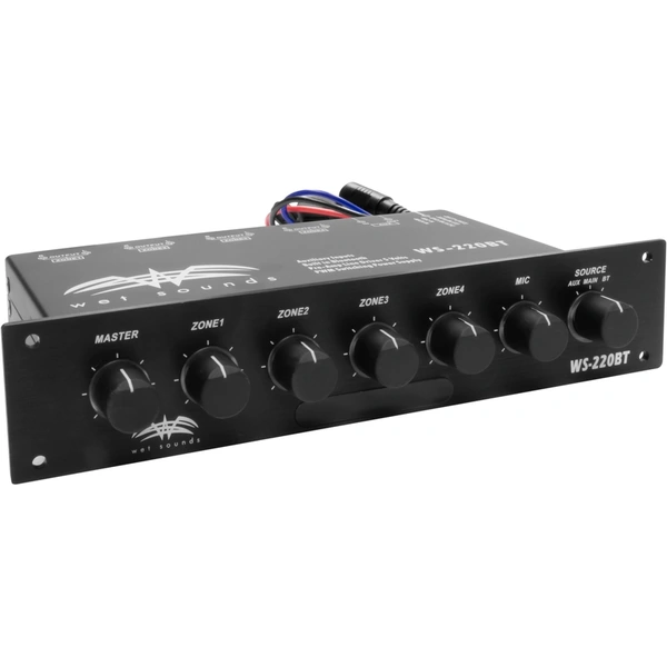 WS-220 BT | Wet Sounds Marine 4-Zone Level Controller w/ Integrated Bluetooth