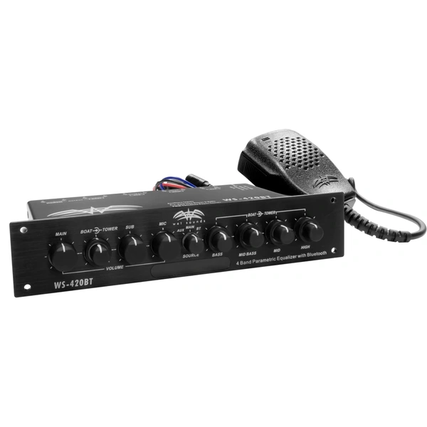 WS-420 BT | Wet Sounds Marine Multi Zone 4-Band Parametric Equalizer w/ Integrated Bluetooth