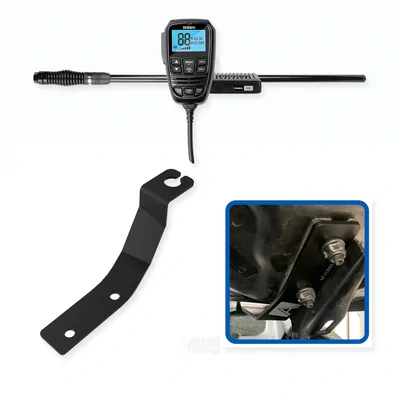 Ford Everest Uniden X76 Value Pack 5W UHF CB Radio & Antenna with Bonnet Bracket Essential Install Bundle 2015-2022