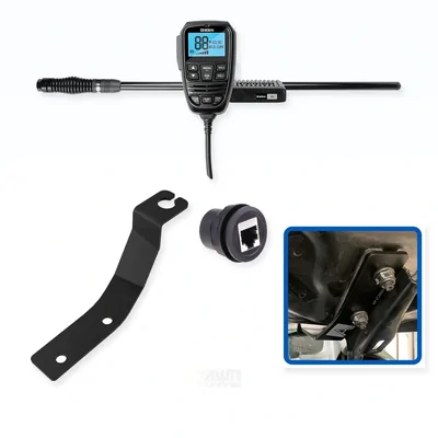 Ford Ranger Uniden X76 Value Pack 5W UHF CB Radio & Antenna with Bonnet Bracket Integrated Install Bundle 2012-2021