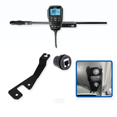 Ford Everest Uniden X76 Value Pack 5W UHF CB Radio & Antenna with Bonnet Bracket Integrated Install Bundle 2022-Onwards