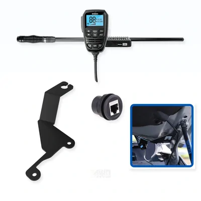 Great Wall Ute (Cannon) Uniden X76 Value Pack 5W UHF CB Radio & Antenna with Bonnet Bracket Integrated Install Bundle 2020-Onwards