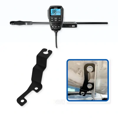 Holden Colorado Uniden X76 Value Pack 5W UHF CB Radio & Antenna with Bonnet Bracket Essential Install Bundle 2017-2020