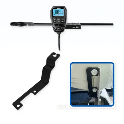 Mazda BT-50 Uniden X76 Value Pack 5W UHF CB Radio & Antenna with Bonnet Bracket Essential Install Bundle 2020-Onwards