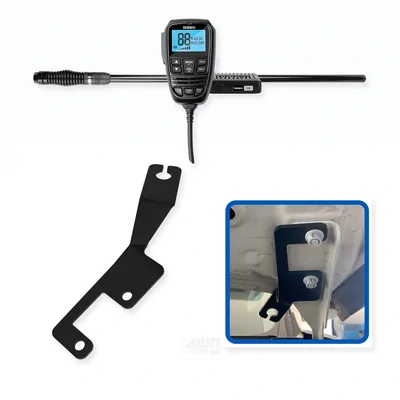 Nissan Navara Uniden X76 Value Pack 5W UHF CB Radio & Antenna with Bonnet Bracket Essential Install Bundle 2015-2025