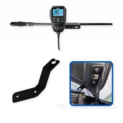 Nissan Patrol Uniden X76 Value Pack 5W UHF CB Radio & Antenna with Bonnet Bracket Essential Install Bundle 2013-Onwards
