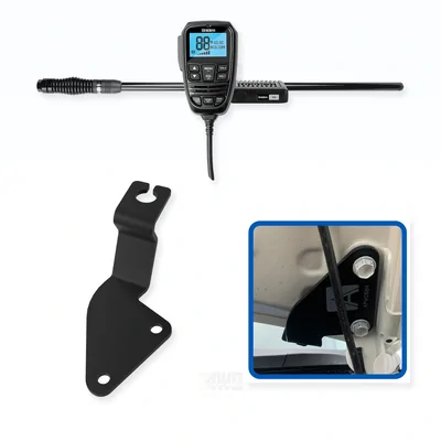 Toyota Fortuner Uniden X76 Value Pack 5W UHF CB Radio & Antenna with Bonnet Bracket Essential Install Bundle 2015-Onwards
