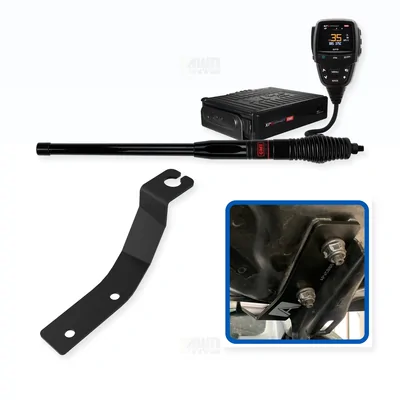 Ford Ranger GME XRS-375C4P 5W UHF CB Radio & Antenna with Bonnet Bracket Essential Install Bundle 2012-2021