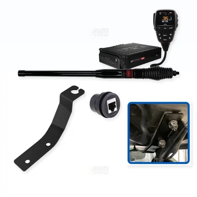 Ford Ranger GME XRS-375C4P 5W UHF CB Radio & Antenna with Bonnet Bracket Integrated Install Bundle 2012-2021