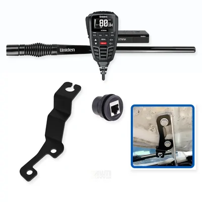 Holden Colorado Uniden XTRAK 80 5W UHF CB Radio & Antenna Integrated Install Bundle 2017-2020
