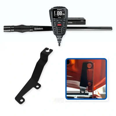 Isuzu MU-X Uniden XTRAK 80 5W UHF CB Radio & Antenna Essential Install Bundle 2021-Onwards