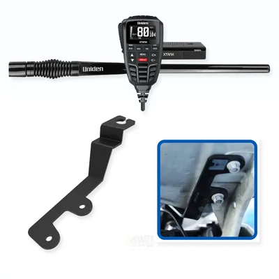 Mitsubishi Triton Uniden XTRAK 80 5W UHF CB Radio & Antenna Essential Install Bundle 2019-2024