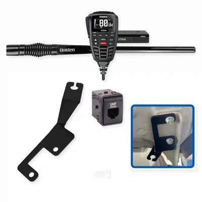 Nissan Navara Uniden XTRAK 80 5W UHF CB Radio & Antenna Integrated Install Bundle 2015-2025