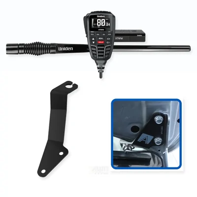 Toyota LandCruiser 200 Series Uniden XTRAK 80 5W UHF CB Radio & Antenna Essential Install Bundle 2016-2021