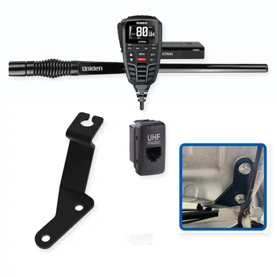 Toyota Hilux Uniden XTRAK 80 5W UHF CB Radio & Antenna Integrated Install Bundle 2005-2014