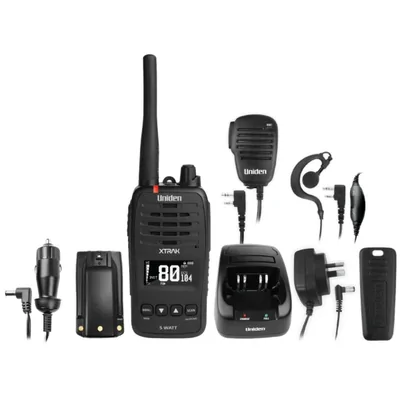Uniden XTRAK 50 – 5 Watt Waterproof Smart UHF Handheld Radio