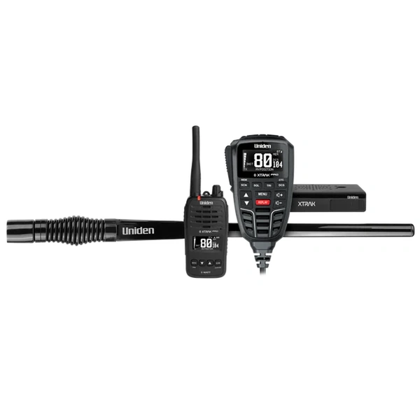Uniden XTRAK 80 Pro Ultimate Pack In-Vehicle Radio, XTRAK 50 Pro Handheld & ATX970S Antenna Bundle