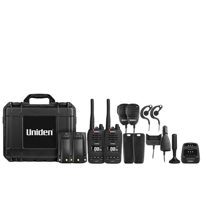 Uniden XTRAK 50-2TP 80-CH UHF CB Handheld Tradies Pack 5 Watt Waterproof Smart UHF Handheld Radio